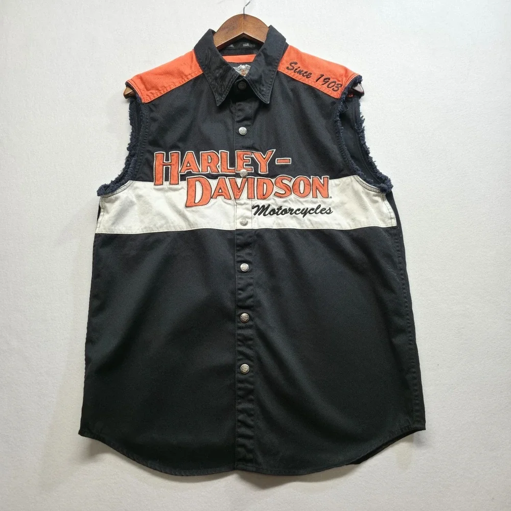 Harley Davidson Men's Prestige Blowout Sleeveless Vest Size Medium
